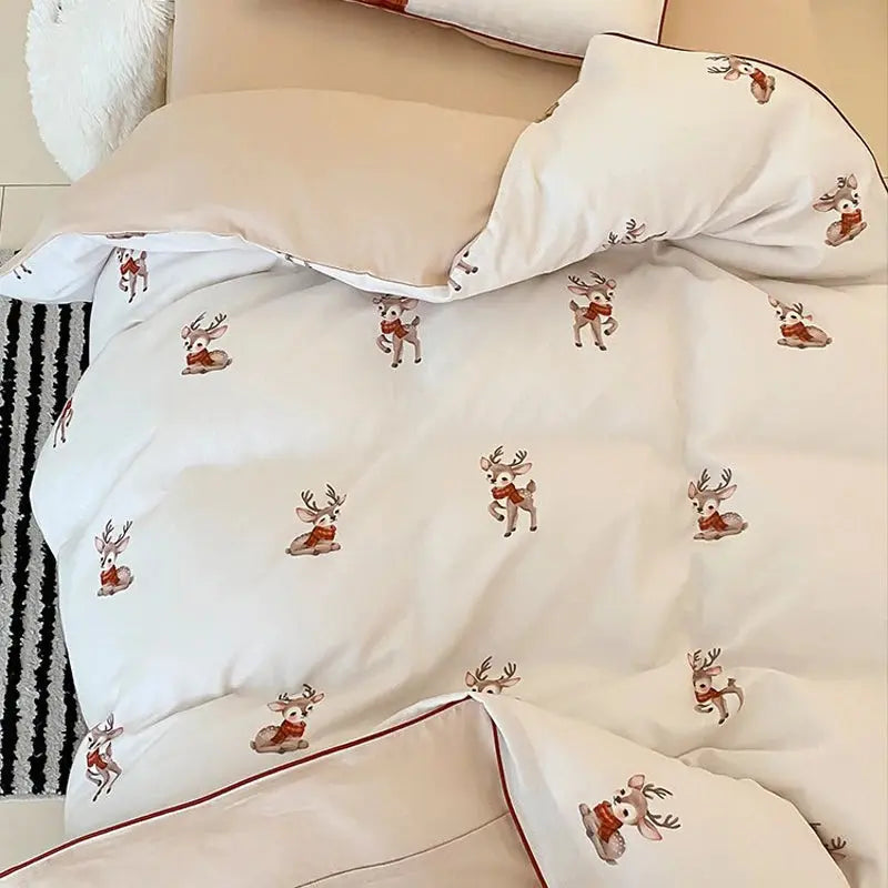 Le Caneton 3-Piece Bedding Set for Kids & Toddlers with Beautiful Prints and Contrast Piping