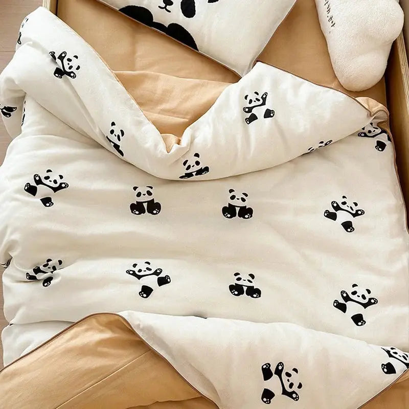 Le Caneton 3-Piece Bedding Set for Kids & Toddlers with Beautiful Prints and Contrast Piping