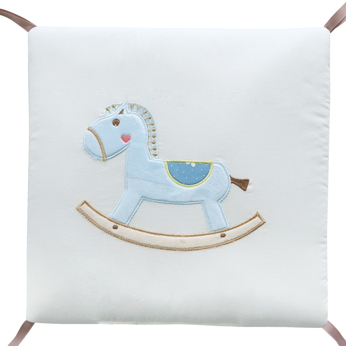 6-Pieces Cotton Baby Crib Protector with Lovely Embroidery