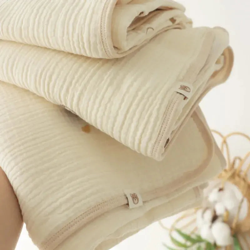 Le Caneton 6-Layer Muslin Blankets with Animal Theme Embroidery