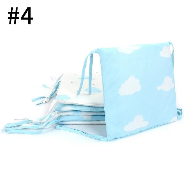 6-Pieces Cotton Baby Crib Protector with Lovely Prints