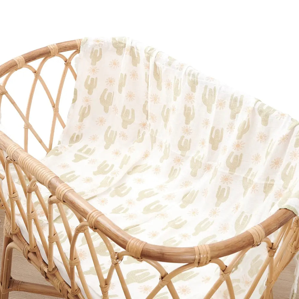 Bamboo Cotton Baby Swaddle and Stroller Cover