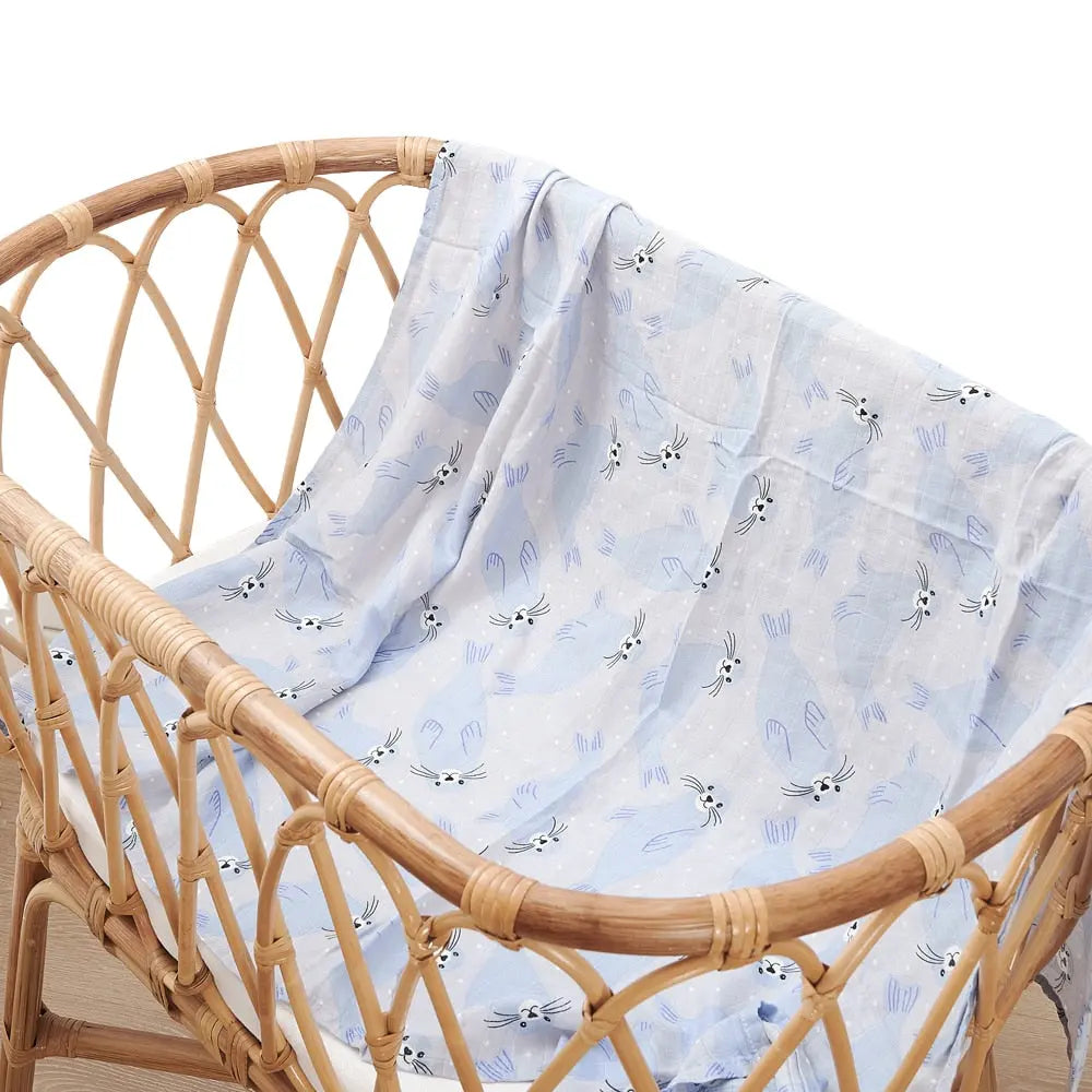 Bamboo Cotton Baby Swaddle and Stroller Cover