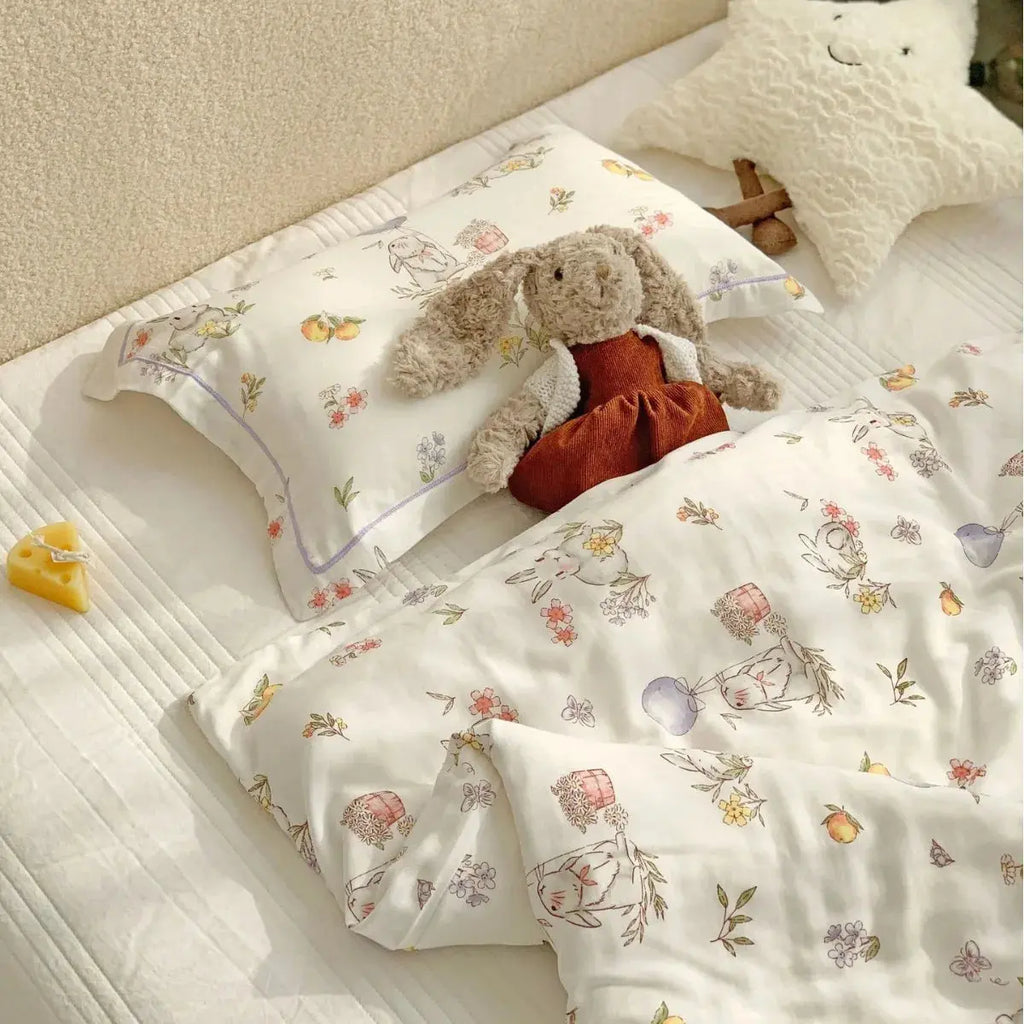 Le Caneton Extra Soft Bamboo Duvet Cover & Pillowcase Bedding Set for Kids & Toddlers