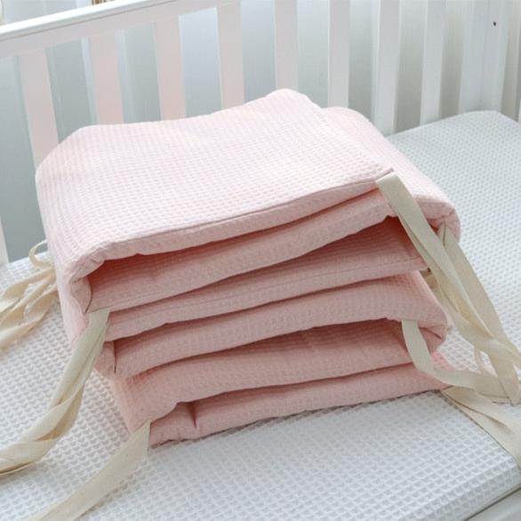 Le Caneton Soft Waffle Cotton One-Piece Baby Crib Protector