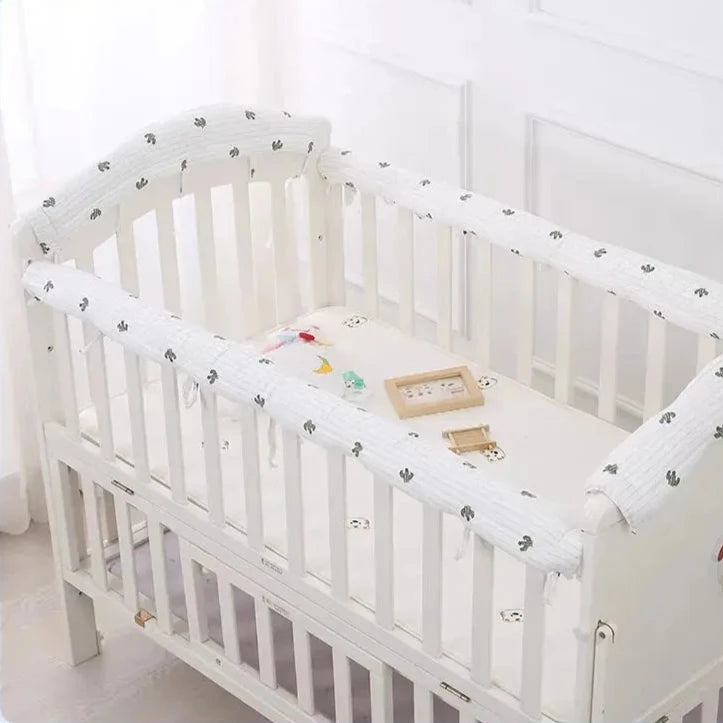 Le Caneton Quilted Cotton Crib Guard Rail Covers with Soft Padding