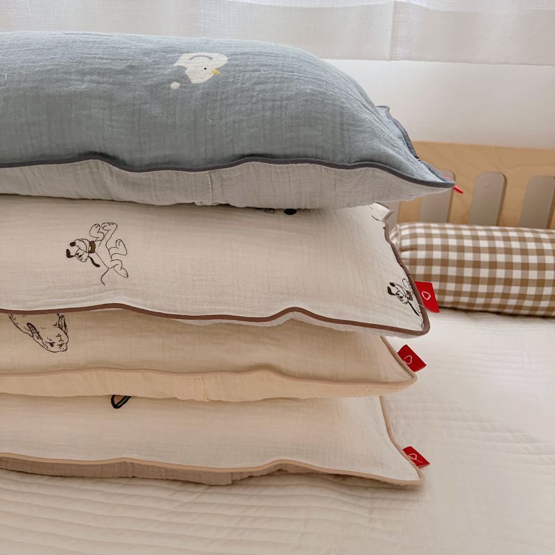 Soft Muslin Cotton Toddler Pillow Case with Piping & Lovely Prints