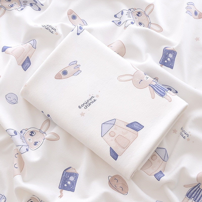 Soft Jersey Cotton Baby Swaddle Wrap with Joyful Prints