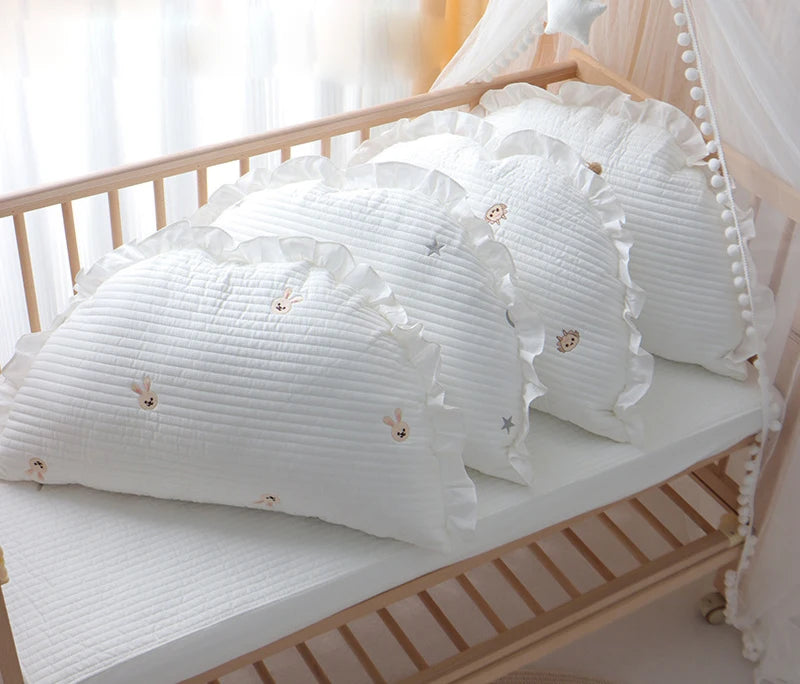 Protective Cushion for the Crib Headboard Made of Quilted Cotton