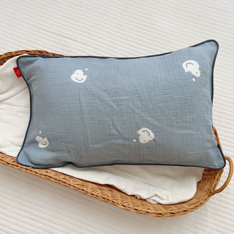 Soft Muslin Cotton Toddler Pillow Case with Piping & Lovely Prints