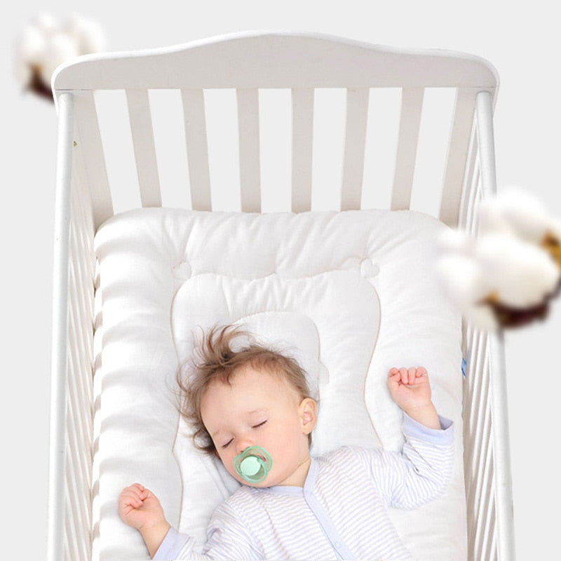 Pure White Soft Cotton Mattress for Baby Crib, Sizes Available