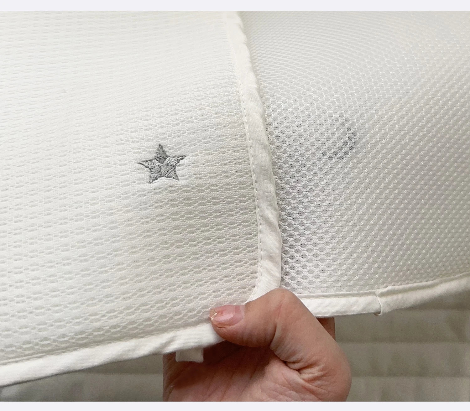 Extra Breathable Crib Protector Set Made of Cotton & Lyocell Mesh