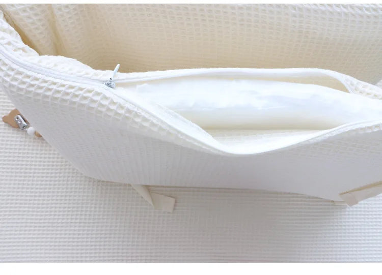 Le Caneton Soft Waffle Cotton One-Piece Baby Crib Protector