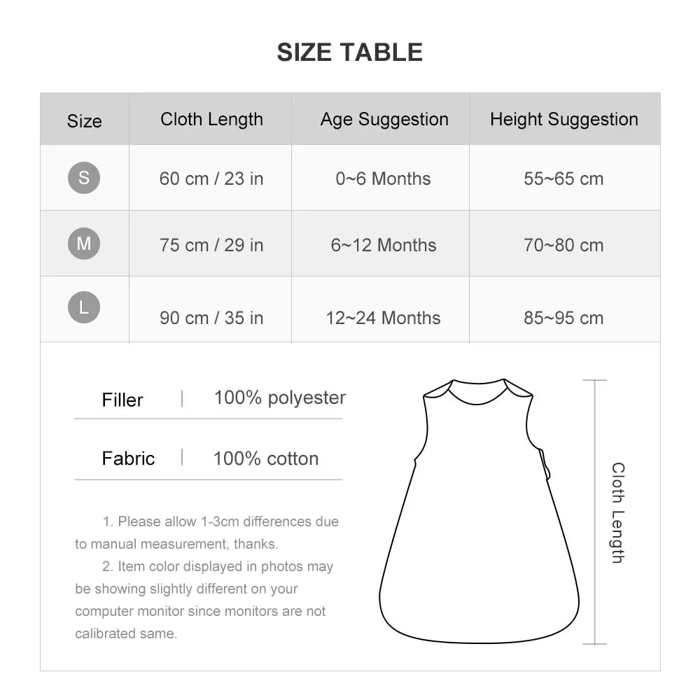 Le Caneton Sleeveless Sleeping Bag For 0-24M (2.5Tog) for Spring and Autumn