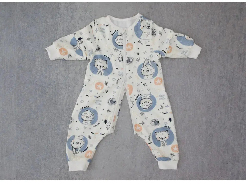 Le Caneton Soft Bamboo & Cotton Baby Pajama with Removable Sleeves