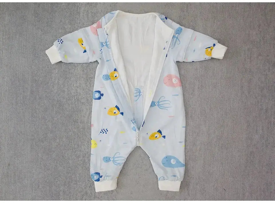Le Caneton Soft Bamboo & Cotton Baby Pajama with Removable Sleeves