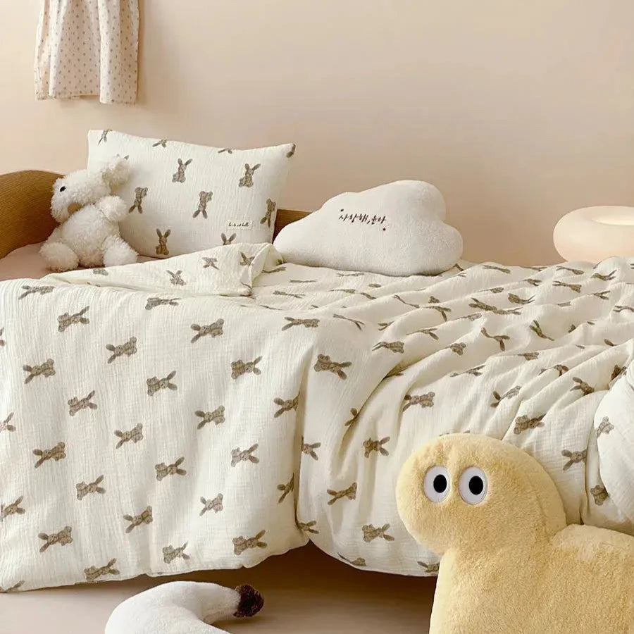 Le Caneton Soft Muslin Bedding Set for Toddlers with Charming Prints