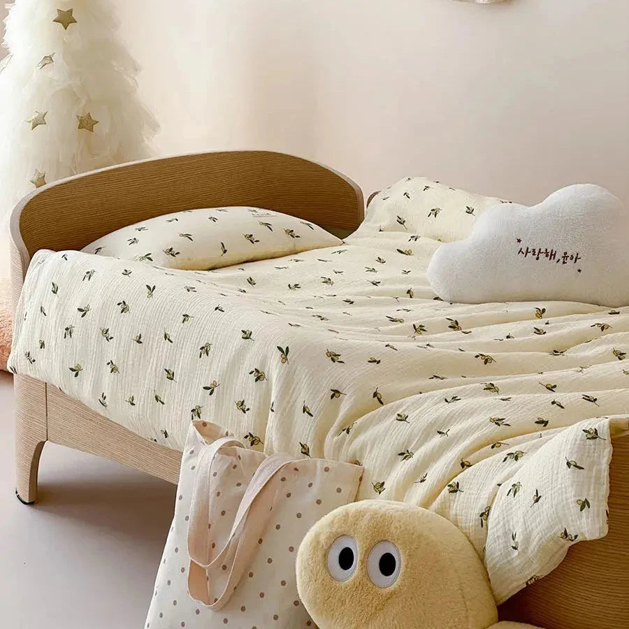 Le Caneton Soft Muslin Bedding Set for Toddlers with Charming Prints