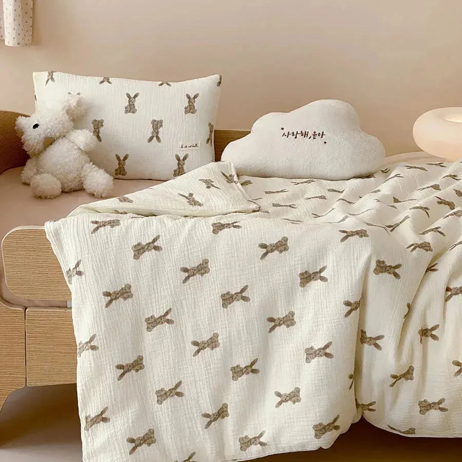 Le Caneton Soft Muslin Bedding Set for Toddlers with Charming Prints