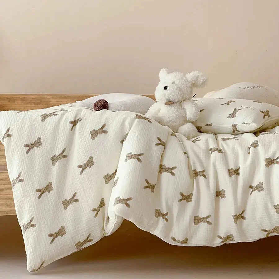 Le Caneton Soft Muslin Bedding Set for Toddlers with Charming Prints