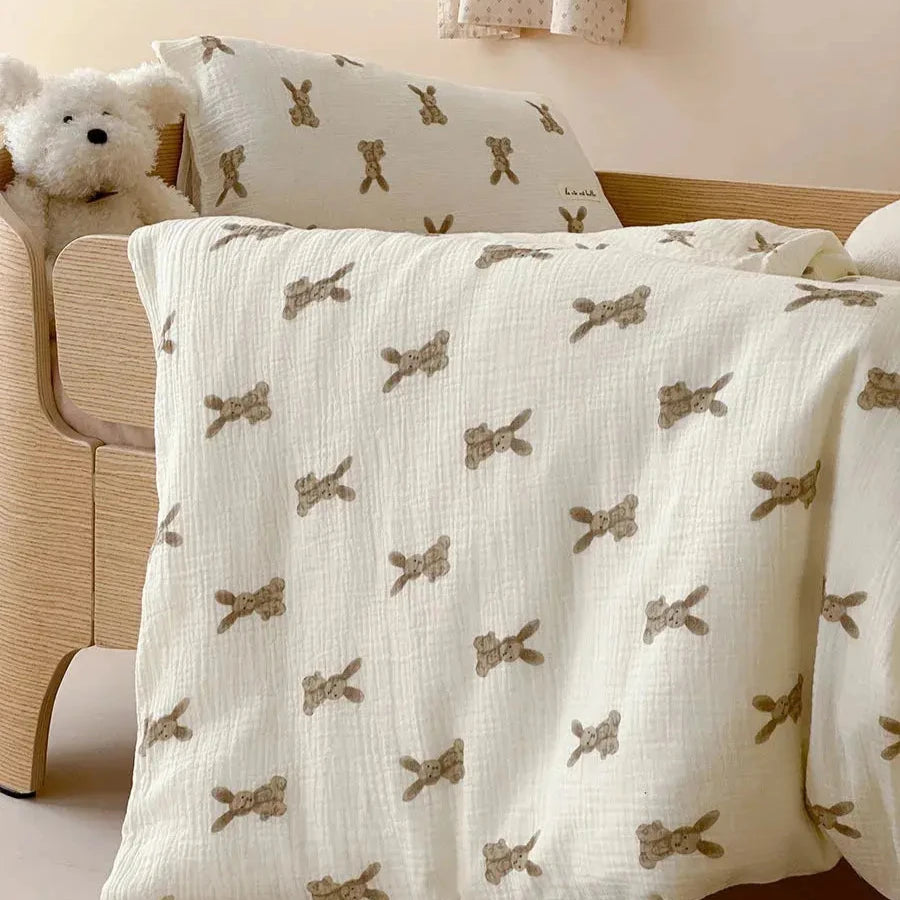 Le Caneton Soft Muslin Bedding Set for Toddlers with Charming Prints