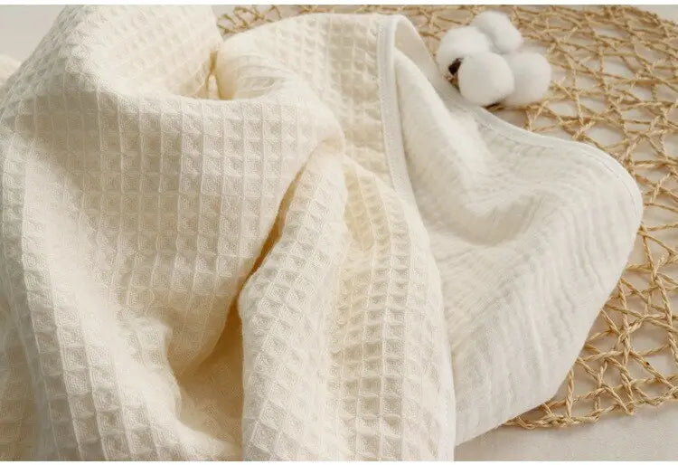 Waffle Cotton Baby Crib Cushion & Bedding Set