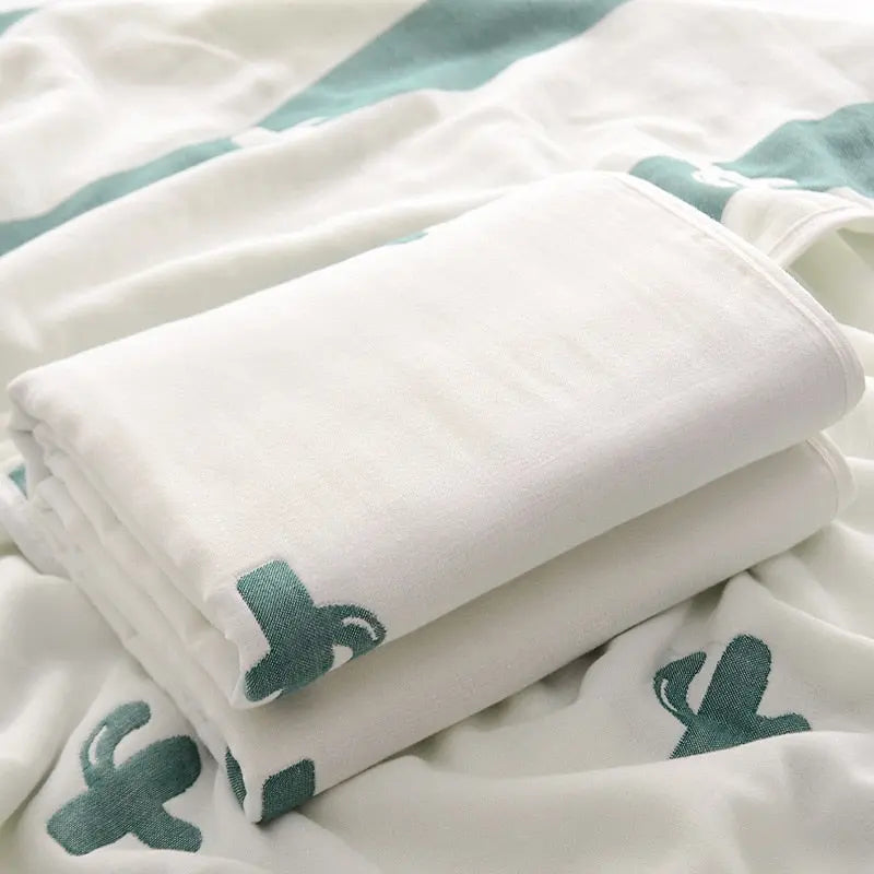 6 Layers Soft Cotton Baby Blanket, Bath Towel, Infant Swaddle