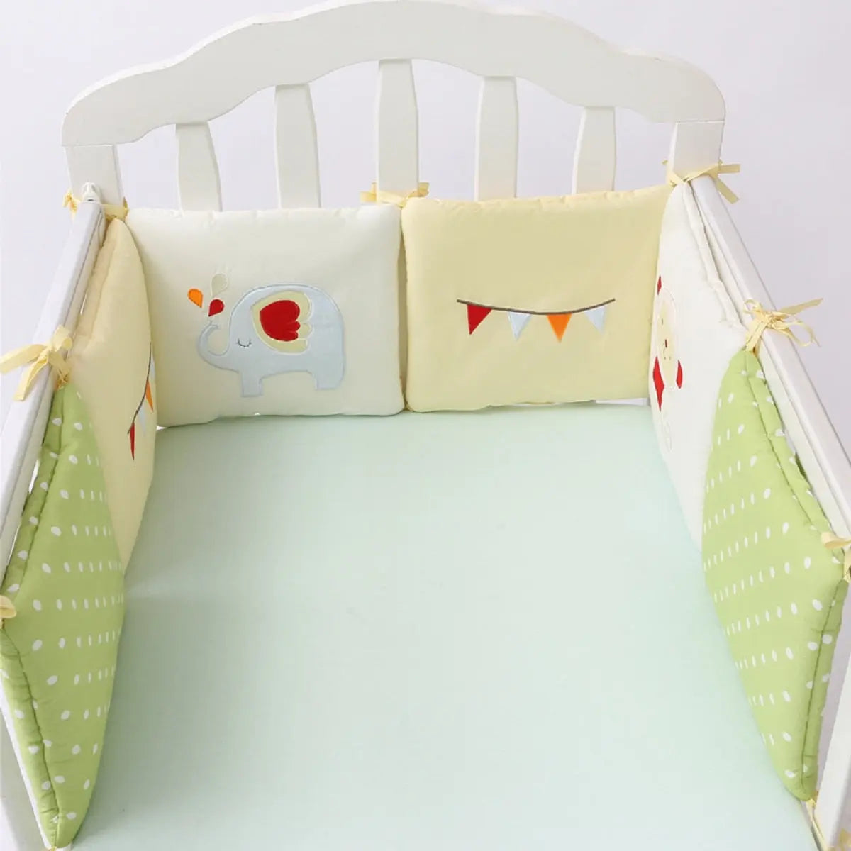 6 Pcs/Set Children's Cot Bumper Baby Head Protector Baby Bed Protection Bumper Cotton Cot Baby Bumpers In the Crib