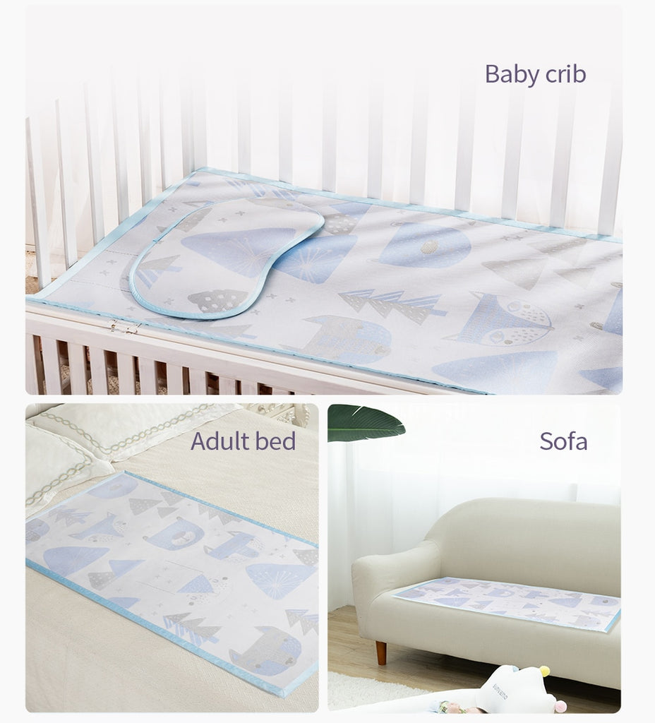 Breathable Summer Cooling Ice Silk Mat for Baby & Toddler
