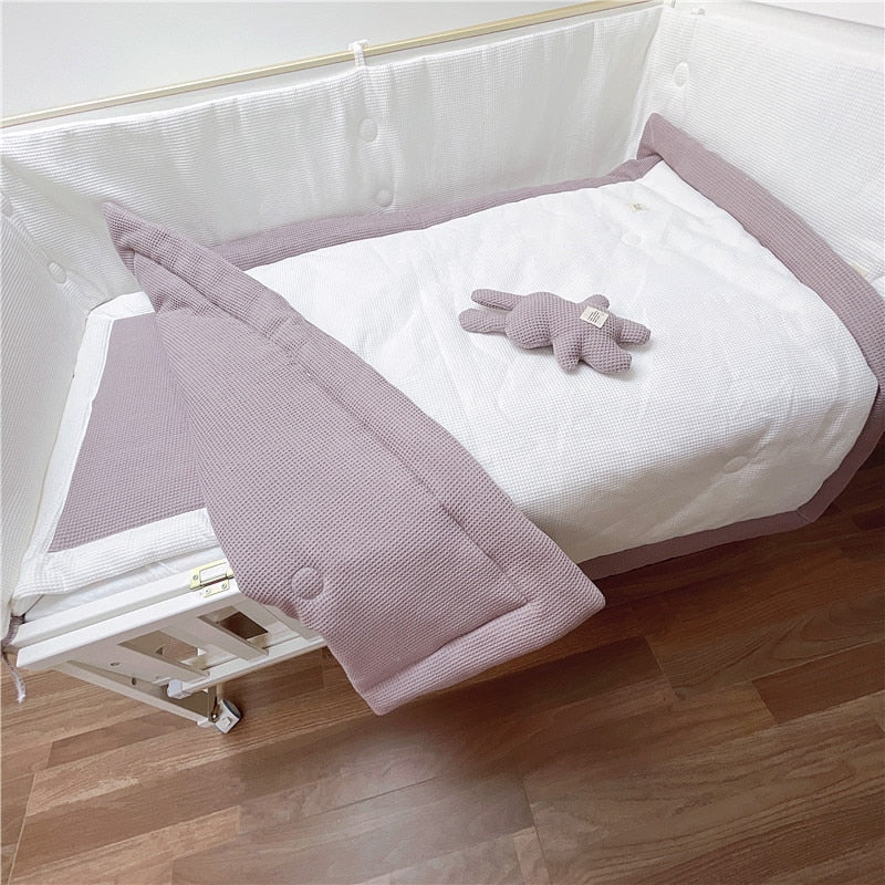 Soft Waffle Cotton Baby Crib Bedding Mix & Match Set