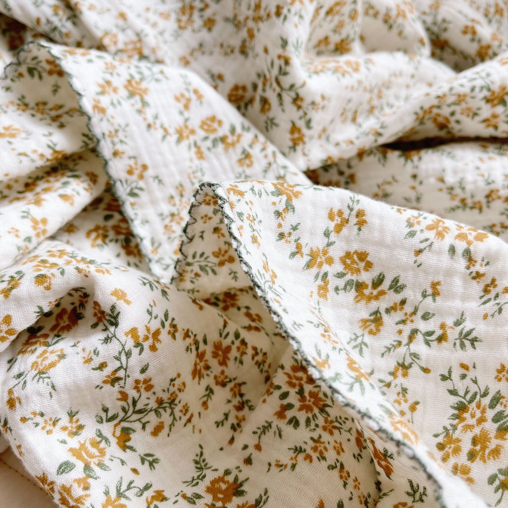 Baby Swaddling Blanket with Floral Prints