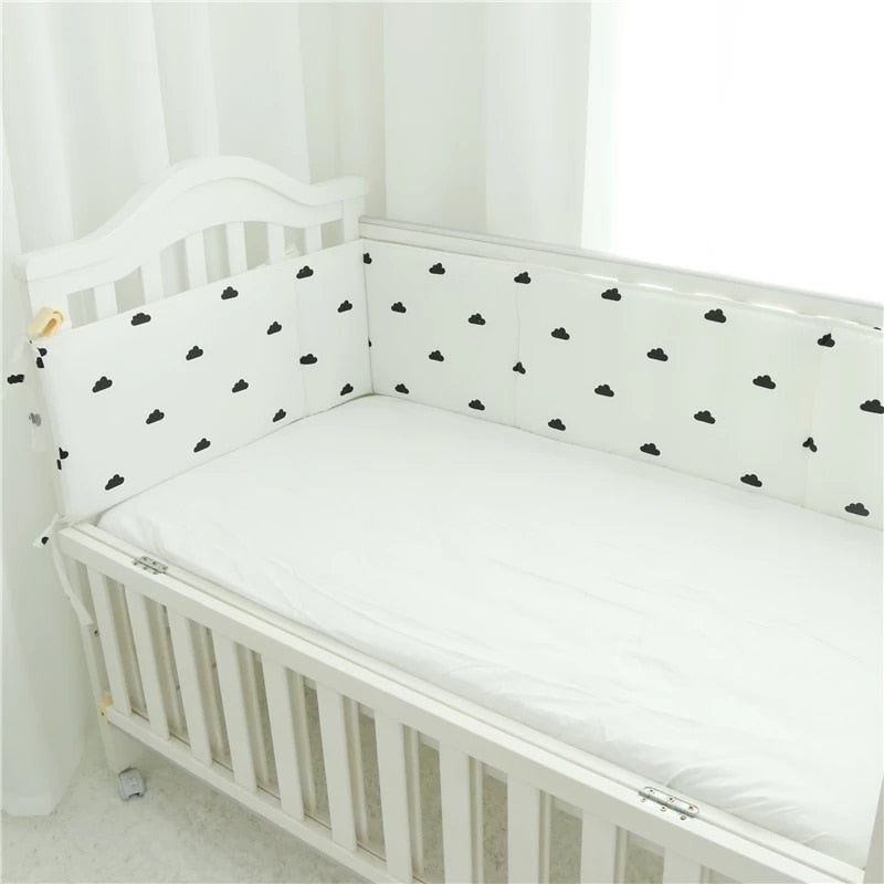 6-Pieces Cotton Baby Crib Protector with Lovely Embroidery – Le Caneton
