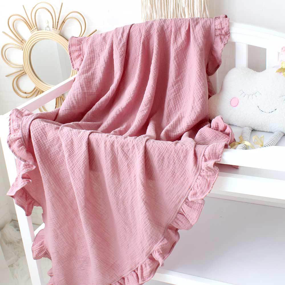 Soft Cotton Baby Swaddle with Ruffles