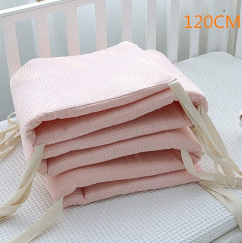 Extra Soft Waffle Cotton One-Piece Baby Crib Protector
