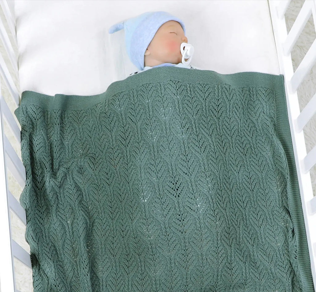 Lightweight Cotton Knit Baby Blanket