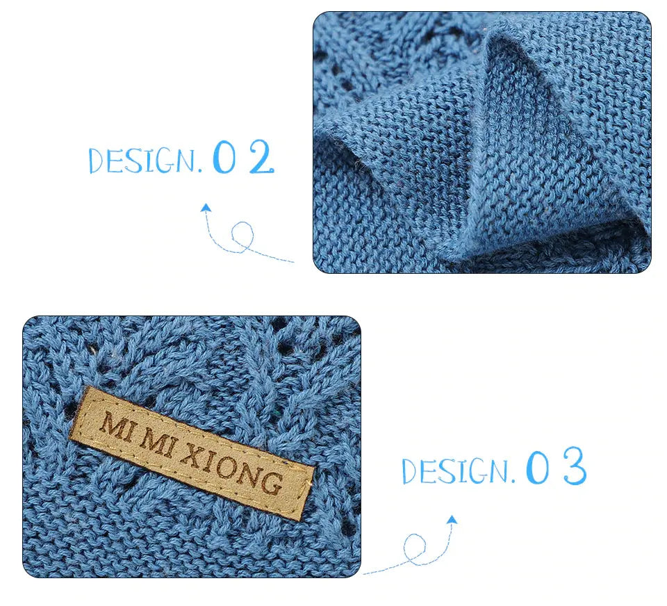 Lightweight Cotton Knit Baby Blanket