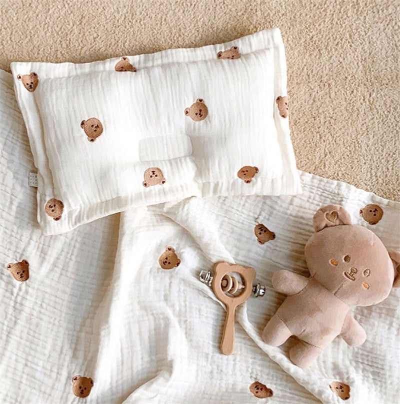 Head Shaping Baby Pillow from Soft Muslin Cotton