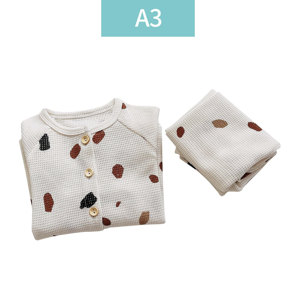 Breathable Waffle Cotton Baby Homewear / Pajama Set