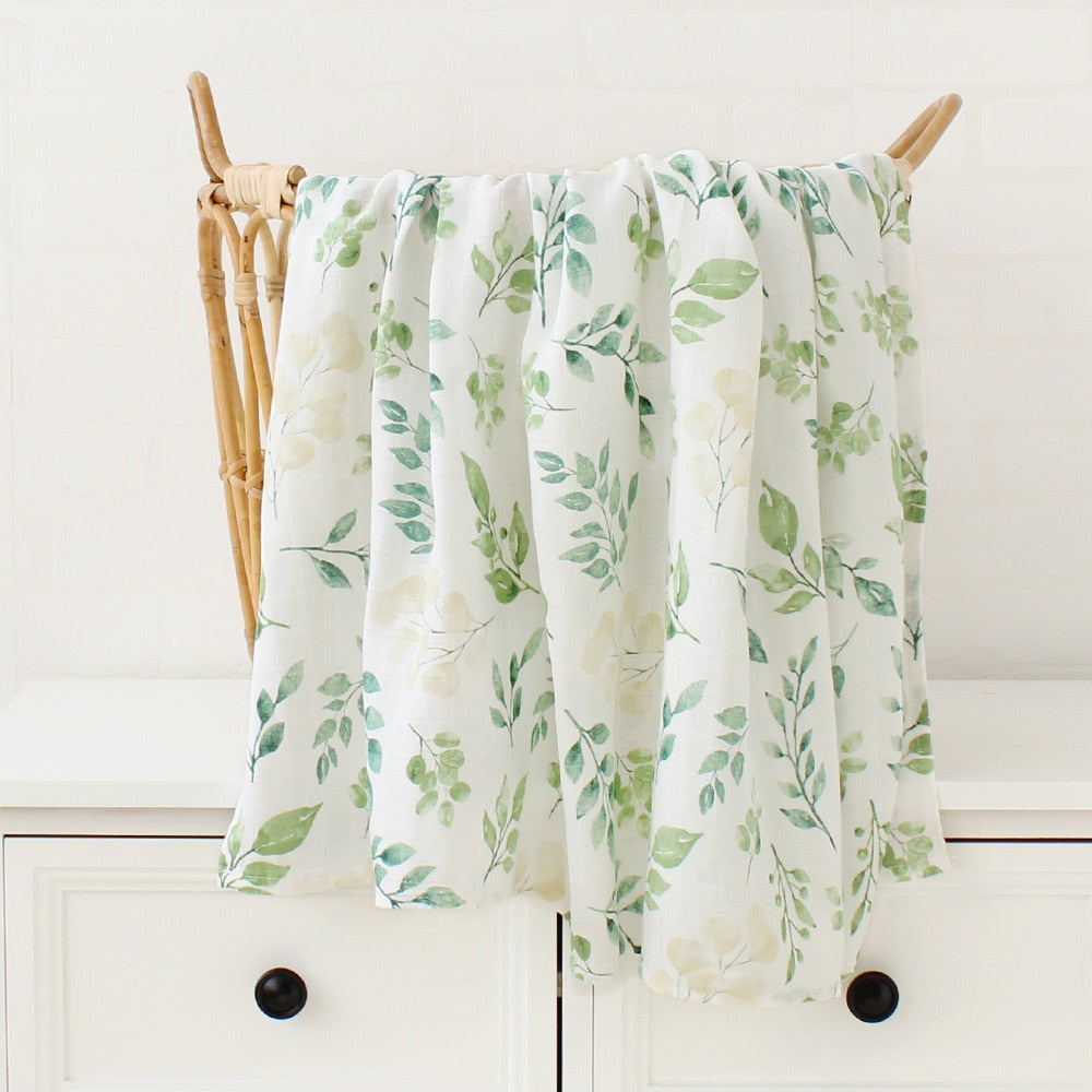 Organic Bamboo Cotton Swaddle Baby Blanket