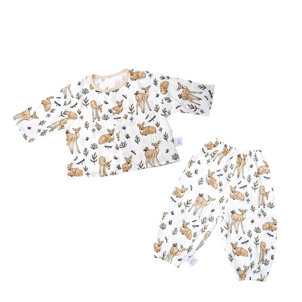 Soft & Breathable Muslin Cotton Baby Pajama Set