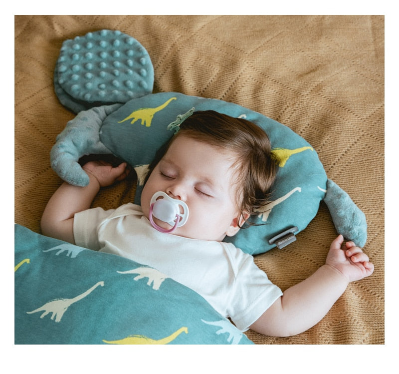 Cute Elephant Shape Baby Pillow and Soft Doudou Toy