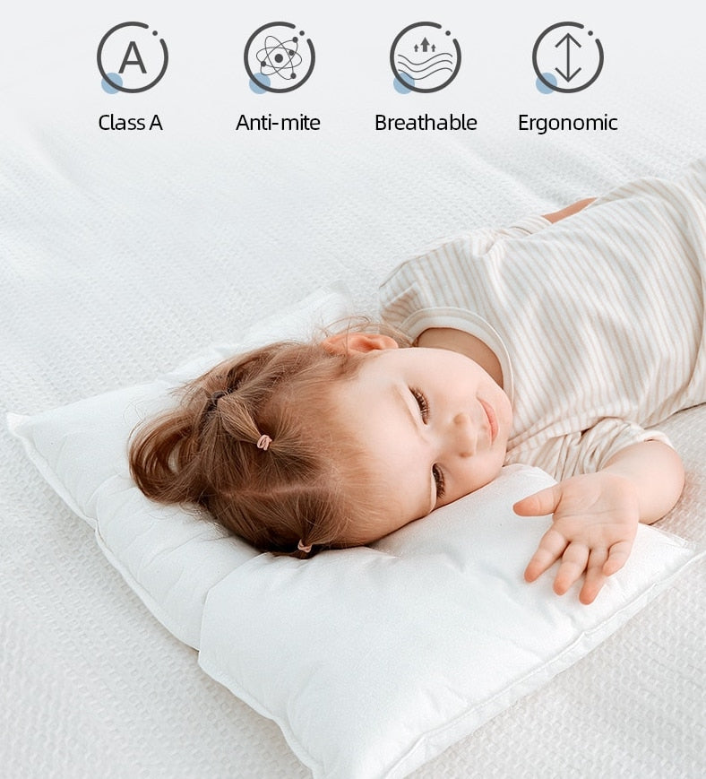 Soft & Washable Ergonomic Anti-Mite Pillow for Toddlers