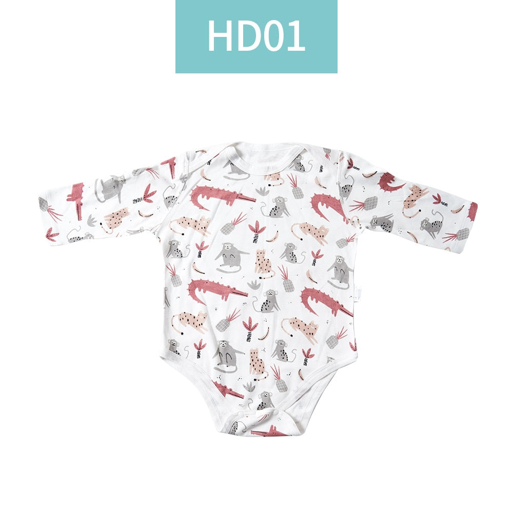 Soft & Breathable Bamboo Cotton Long Sleeve Baby Romper