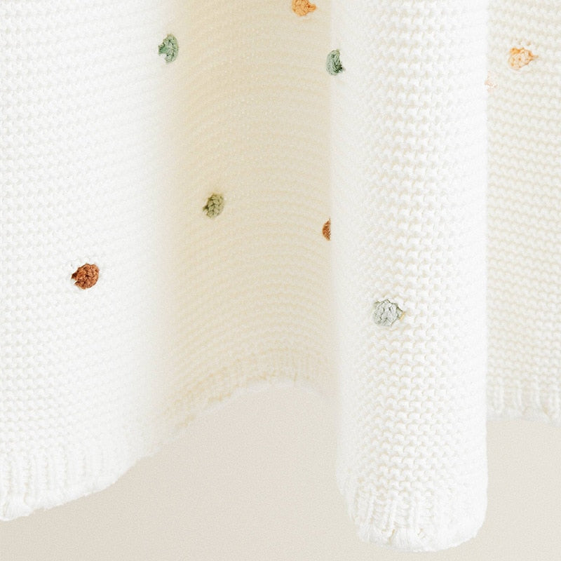 Soft Cotton Knit Toddler Blanket & Baby Swaddle