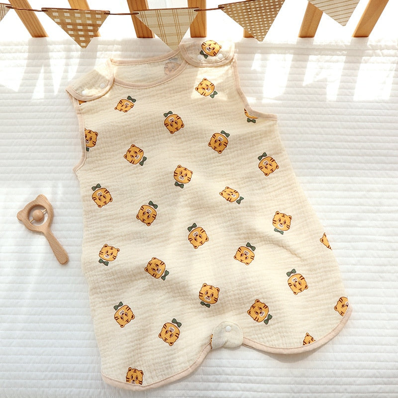 Comfortable & Breathable Sleeveless Muslin Cotton Baby Sleeping Bag