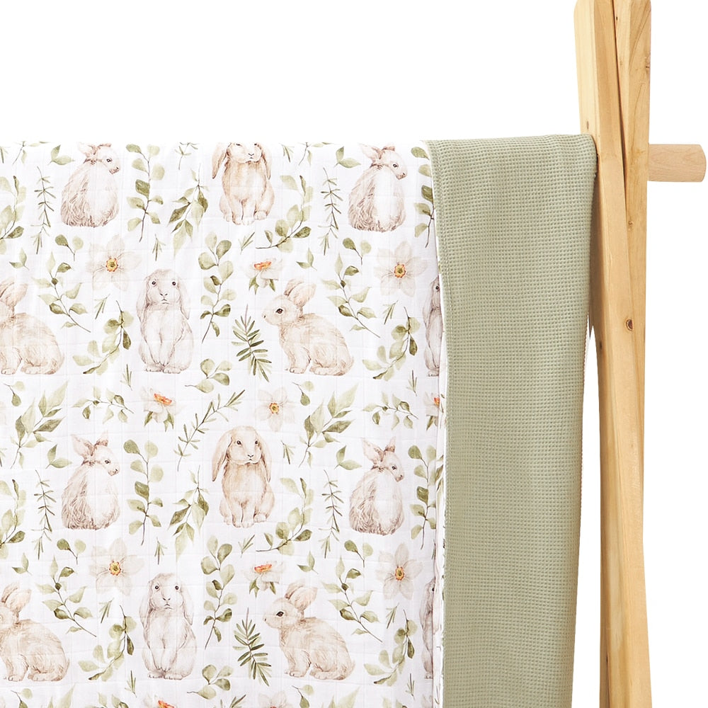Super Comfortable Bamboo & Cotton Baby Waffle Blanket
