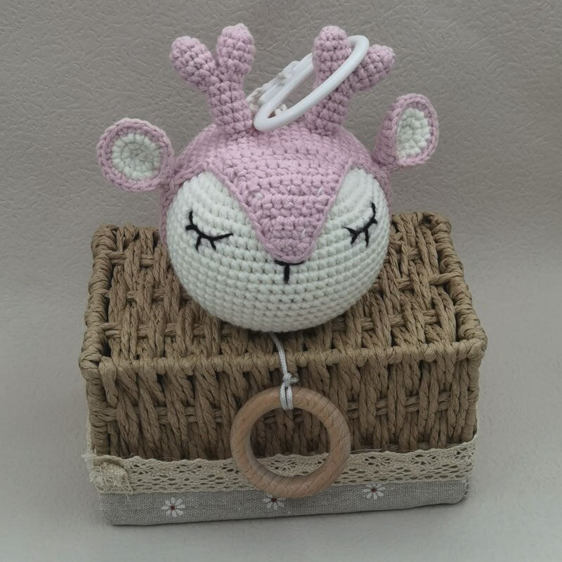 Handmade Crochet Knit Cute Animal Rattle Toy