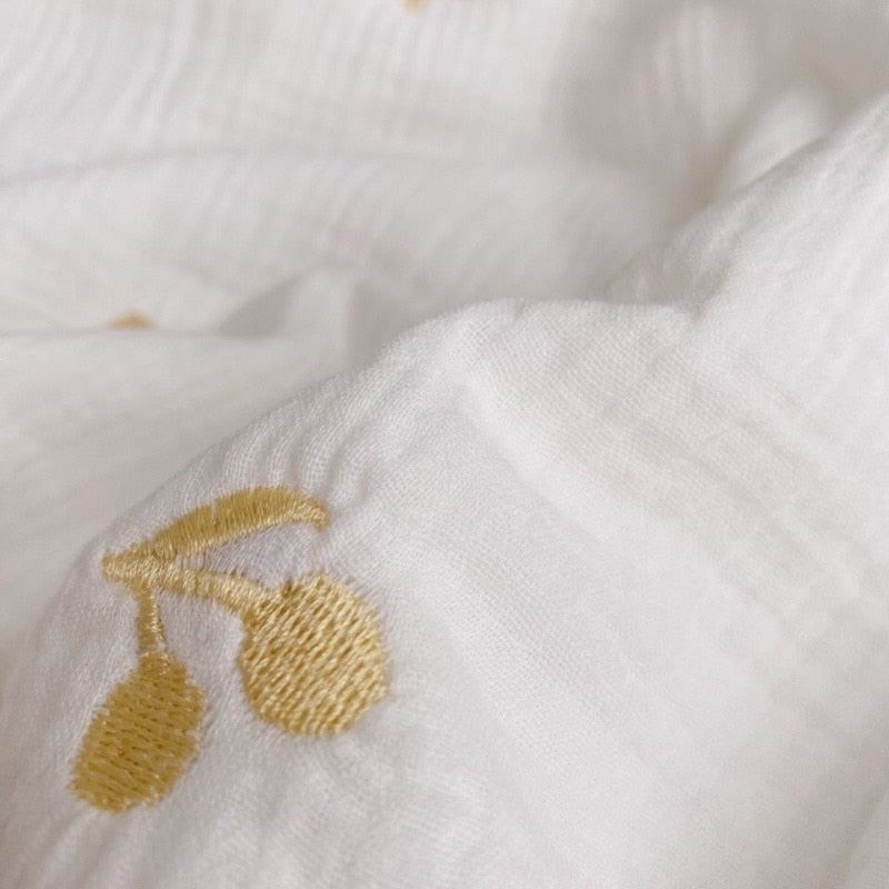 Extra Soft & Breathable Embroidered Muslin Cotton Blanket