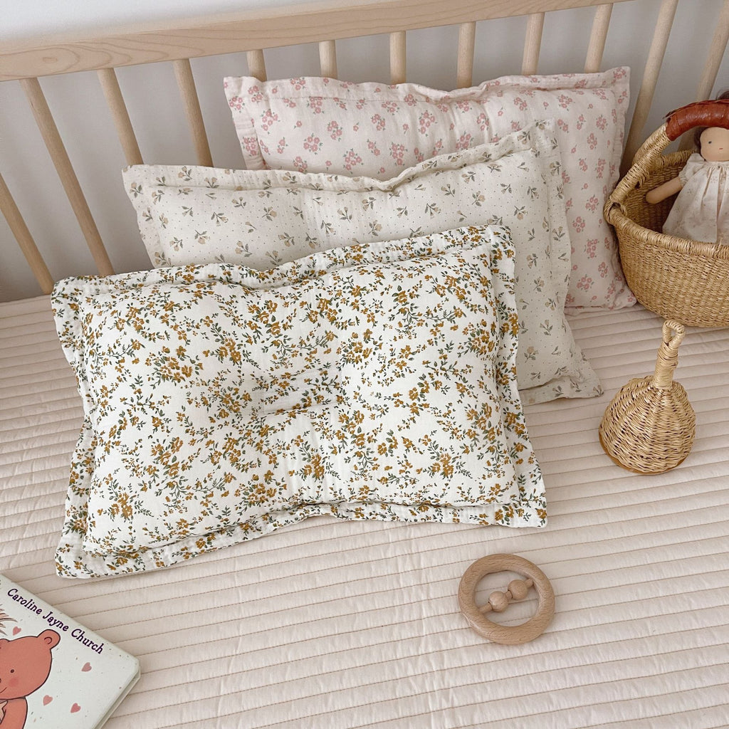 Vintage Pattern Soft Cotton Baby Pillow and Blanket