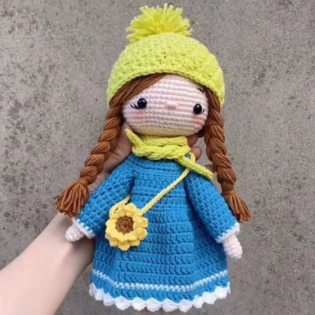 Handmade Crochet Knit Soothing Soft Doll for Baby Girl